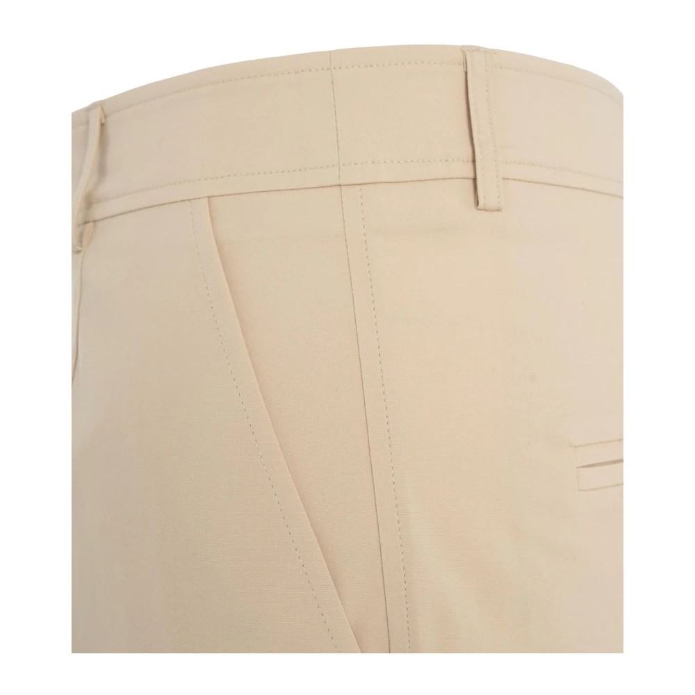 Semicouture Beige Wijde Pijp Broek Stijlvolle Elegantie Beige Dames