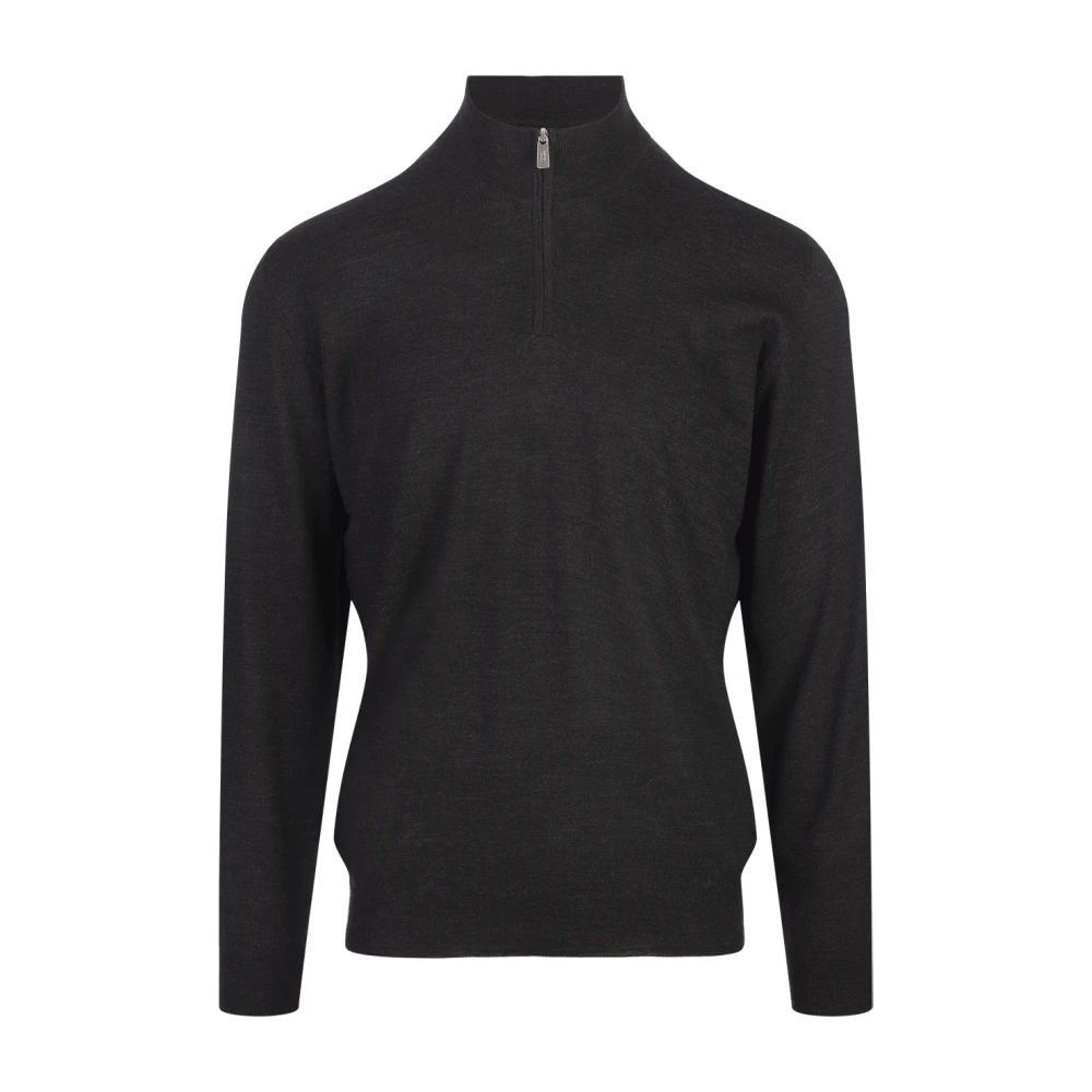 Fedeli Grijze Favonio Pullover Sweater Gray Heren