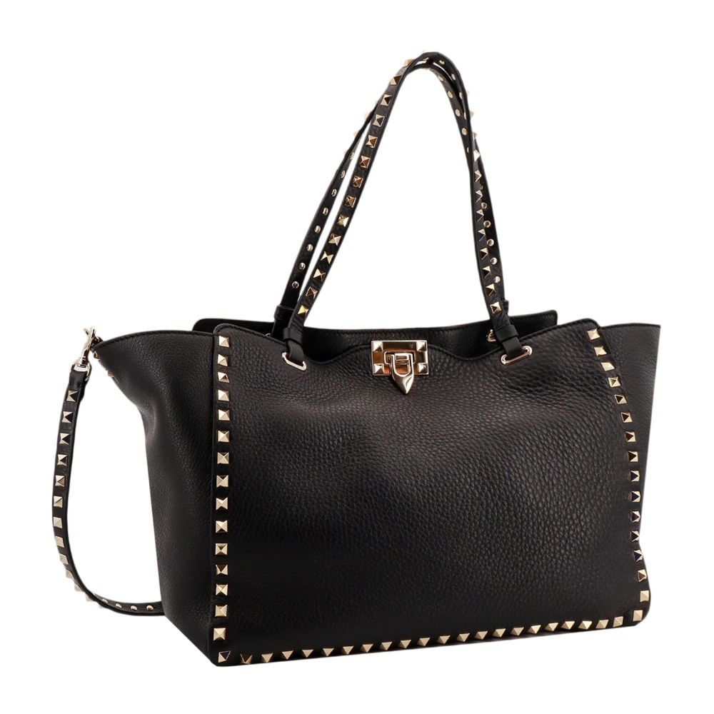 Valentino Garavani Studded Leather Shoulder Bag Black Dames