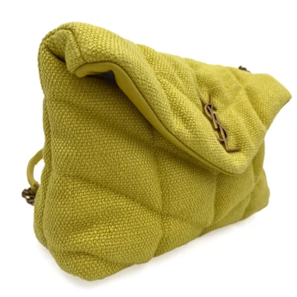 Yves Saint Laurent Vintage Pre-owned Canvas handbags Yellow Dames