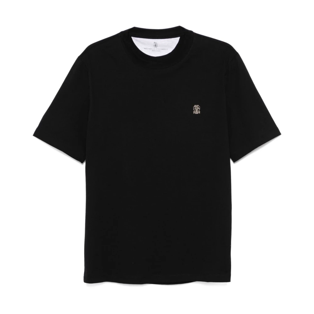 BRUNELLO CUCINELLI Zwarte Truien voor Mannen Black Heren