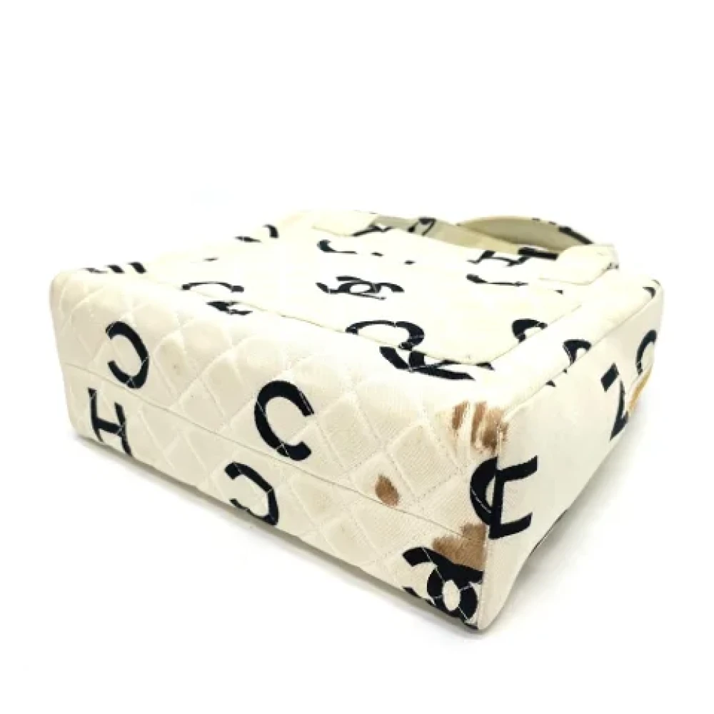 Chanel Vintage Pre-owned Cotton chanel-bags Beige Dames