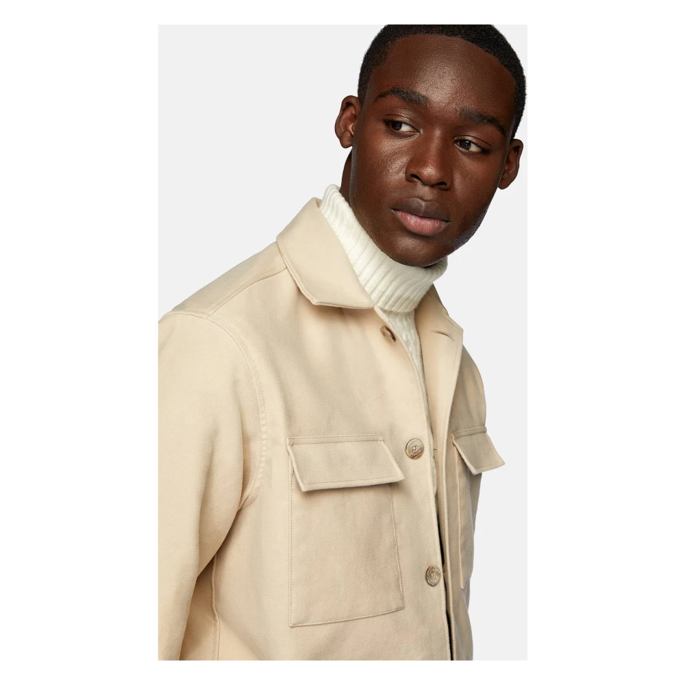 Boggi Milano Link Shirt Jacket Beige Heren