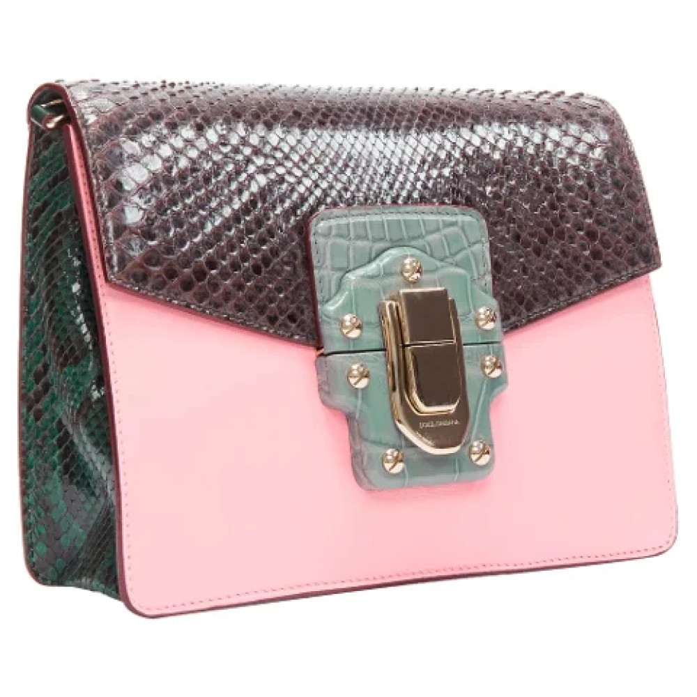 Dolce & Gabbana Pre-owned Leather shoulder-bags Pink Dames