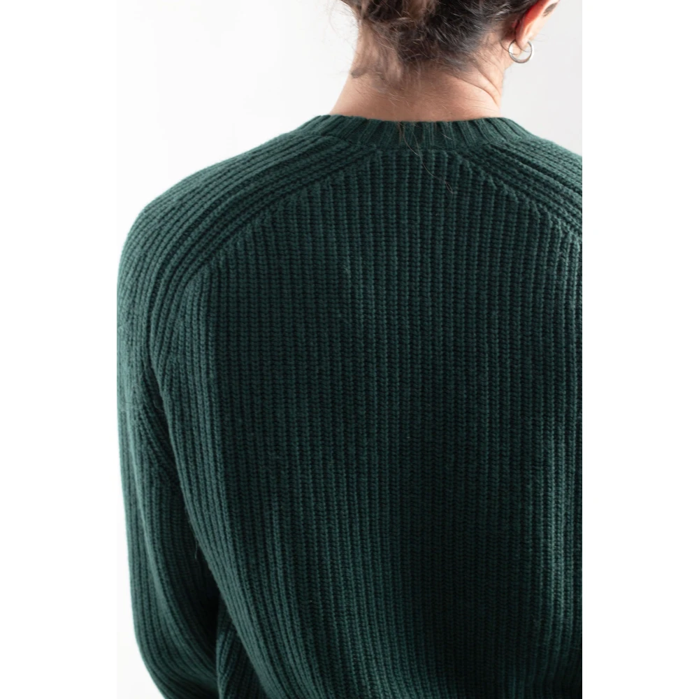 Lacoste Ribgebreide Raglan Trui Green Heren