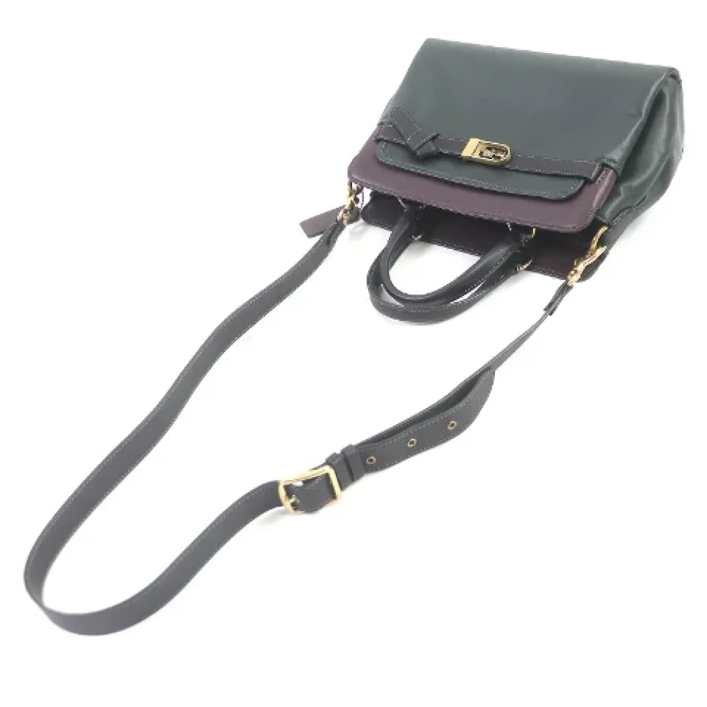 Coach Pre-owned Leather handbags Green Dames
