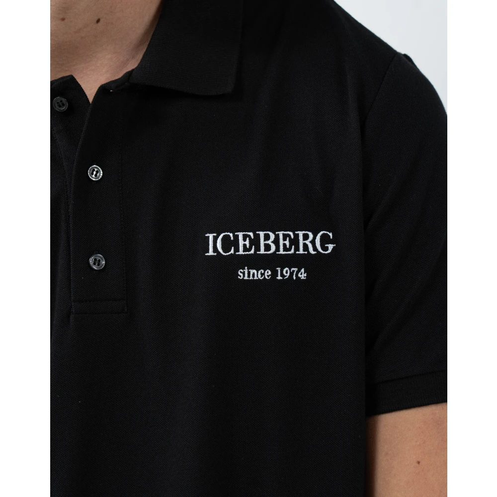 Iceberg Klassiek Polo T-Shirt Black Heren