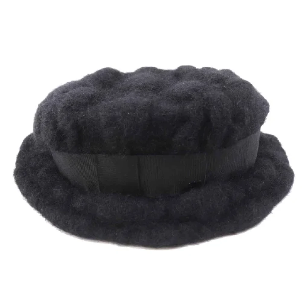 Chanel Vintage Pre-owned Fabric hats Black Dames
