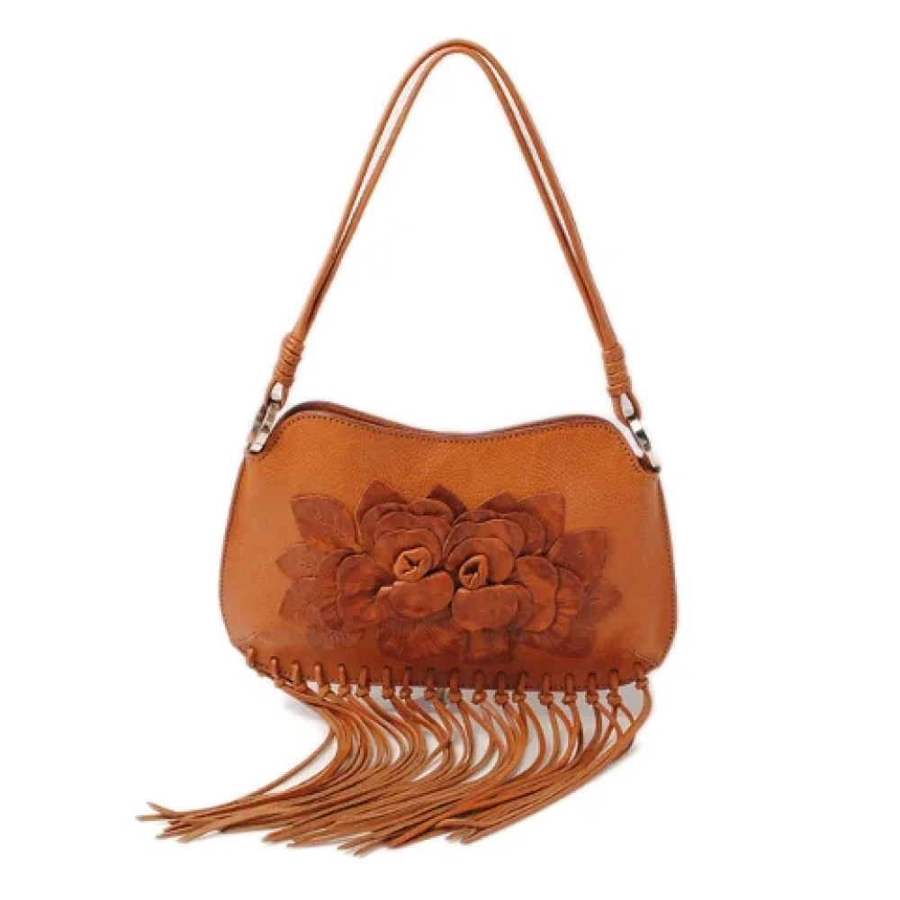 Valentino Vintage Pre-owned Leather shoulder-bags Brown Dames