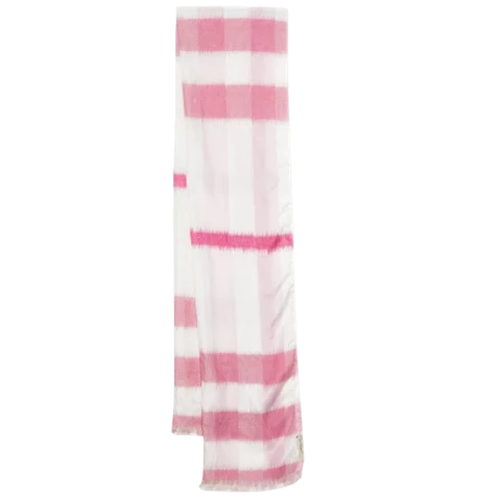 Burberry Vintage Pre-owned Silk scarves Pink Dames