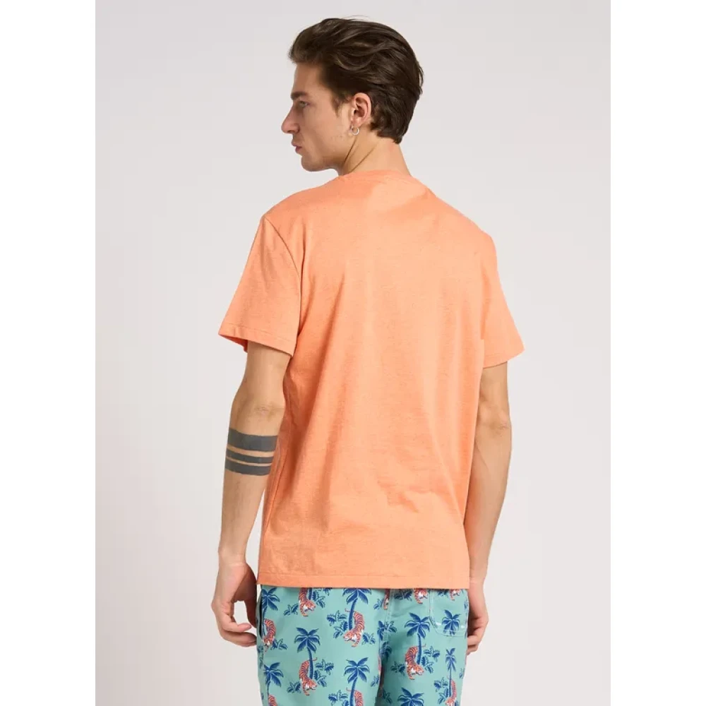 Ralph Lauren Koraal Klassiek Logo T-Shirt Orange Heren