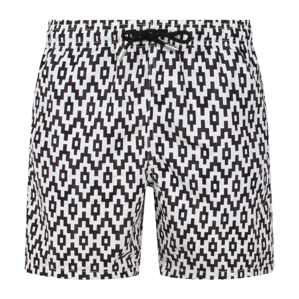 MC2 Saint Barth Geometrische Water Zwemshorts Black Heren