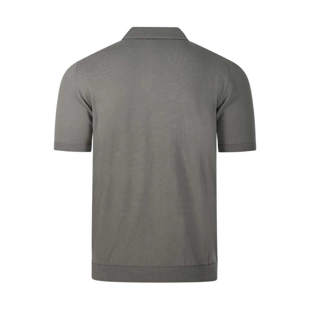 Roberto Collina Army Polo Korte Mouw Sweater Brown Heren