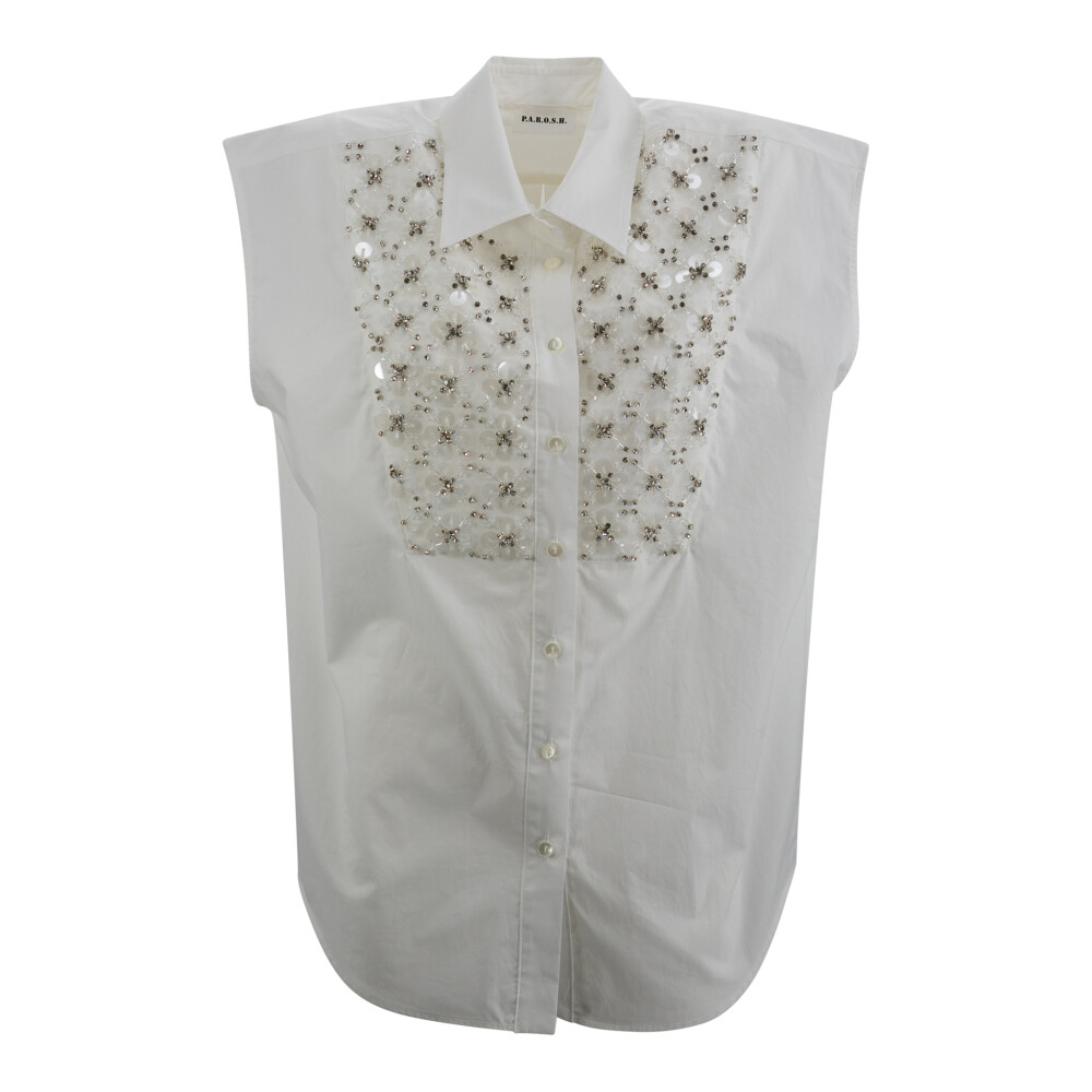 Camisa blanca cheap sin mangas