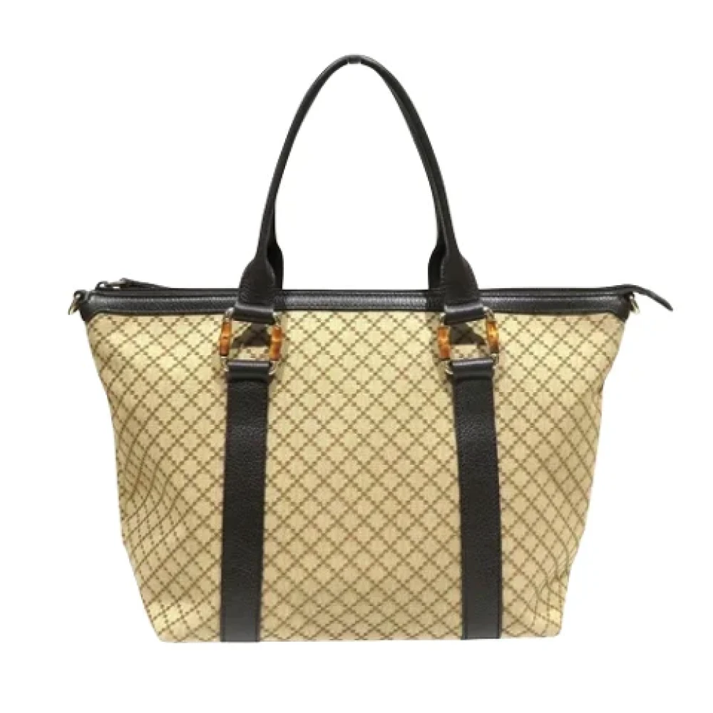 Gucci Vintage Pre-owned Canvas totes Beige Dames