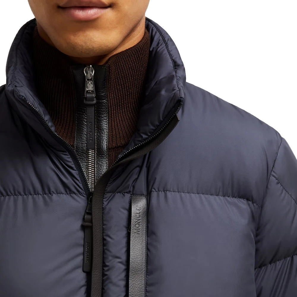 Moncler Korte Blauwe Donsjas met Airsoft Voering Blue Heren
