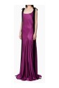 robe-longue-en-satin-fuchsia-avec-noeuds