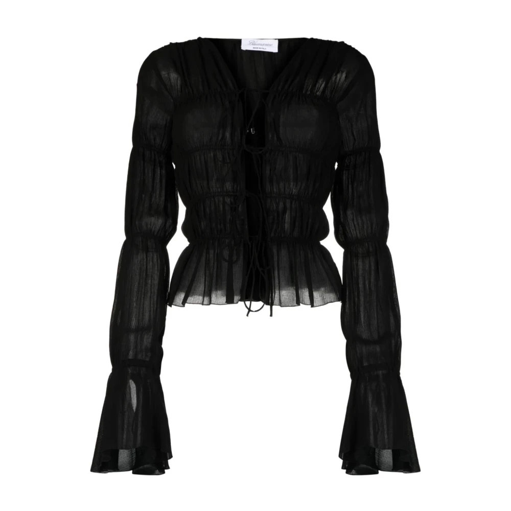 Blumarine Zwarte Topwear Ss24 Black Dames