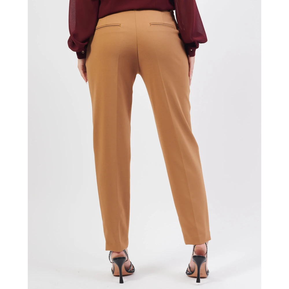 Fracomina Camel Chino Broek Regular Fit Brown Dames