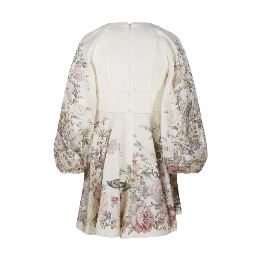 Zimmermann Bloemen Plunge Mini Jurk Multicolor Dames
