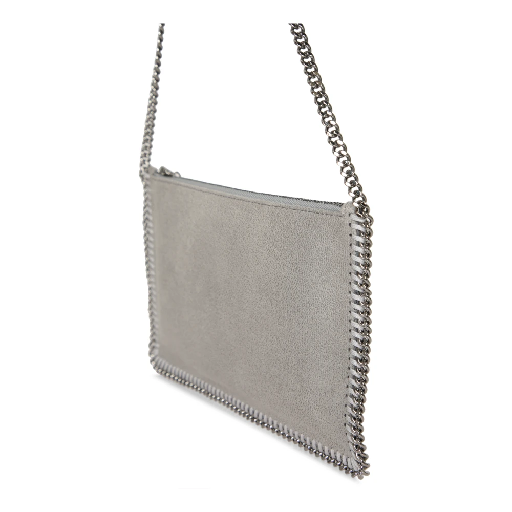 Stella Mccartney Glinsterende ketting schouderband tas Gray Dames