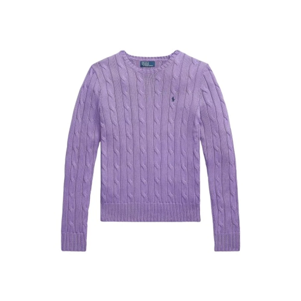Polo Ralph Lauren Gedraaide gebreide Julianna in pima katoen Purple Dames