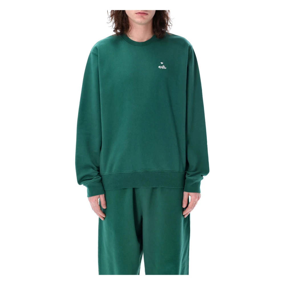 Arte Antwerp Heart Crewneck Sweater Green Heren