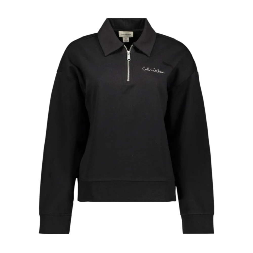Calvin Klein Women's Black French Terry Sweatshirt - Sweatshirts - M - Sweatshirts & Hoodies