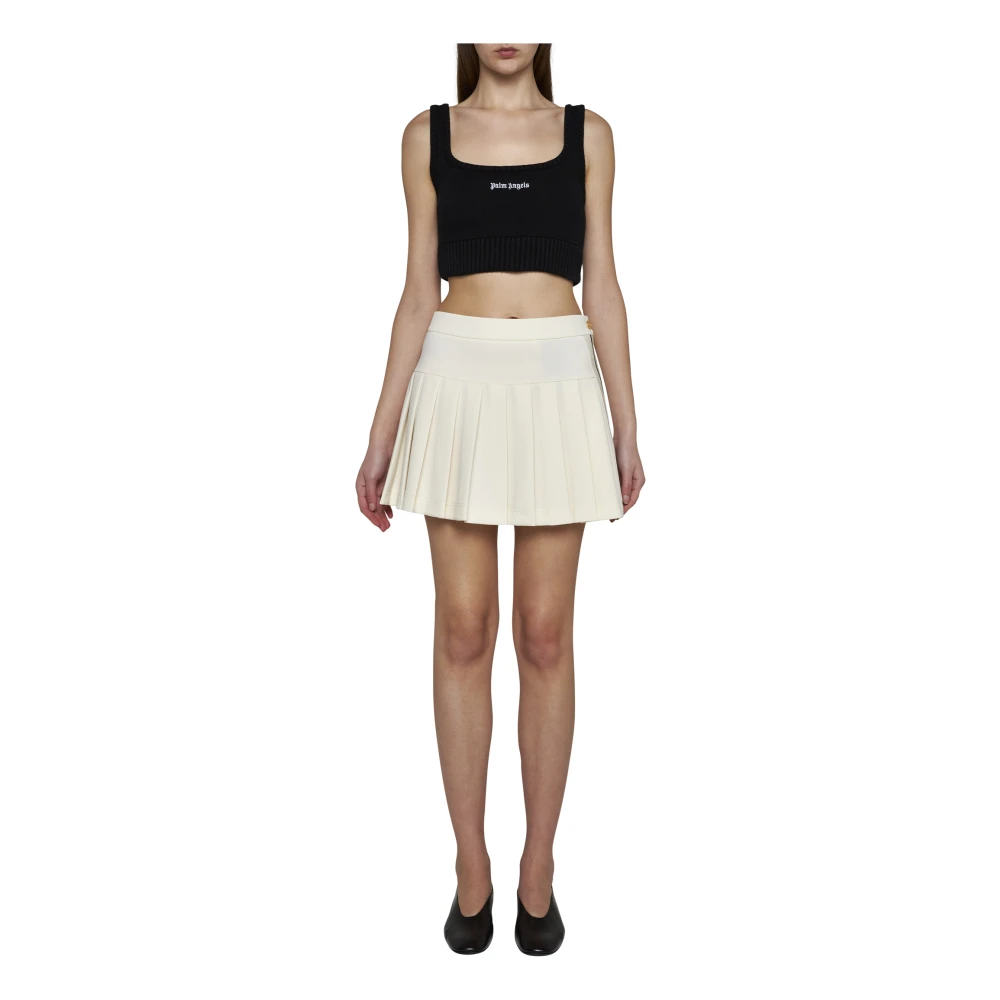 Palm Angels Klassieke Logo Gebreide Top Black Dames
