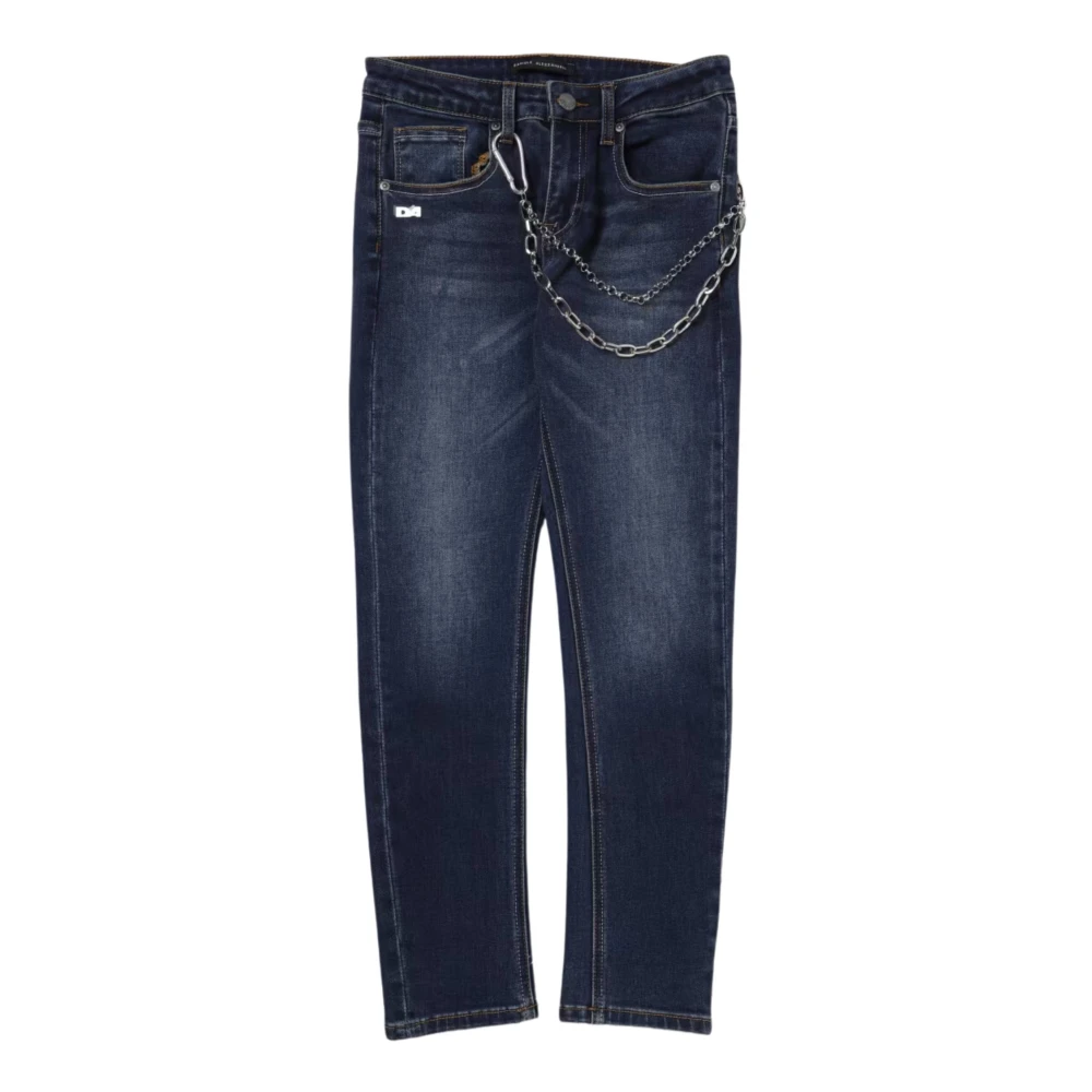 Daniele Alessandrini Barn Slim Fit Distressed Denim Jeans Blue, Pojke