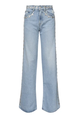 Studded Wide Leg Jeans
