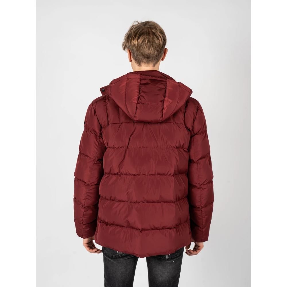 Geox Gewatteerde jas met capuchon Red Heren