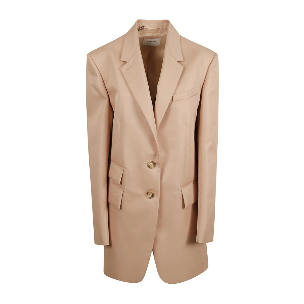 SPORTMAX Beige Blazer Verhoog Stijl Chic Verfijnd Beige Dames