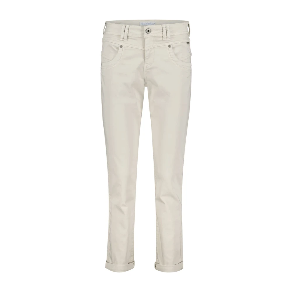 Red Button Comfort Stretch Sporty Jeans Beige Dames