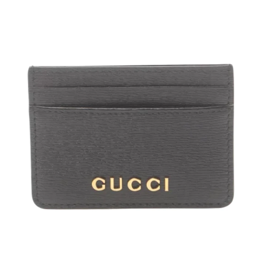 Gucci Vintage Pre-owned Leather wallets Black Dames