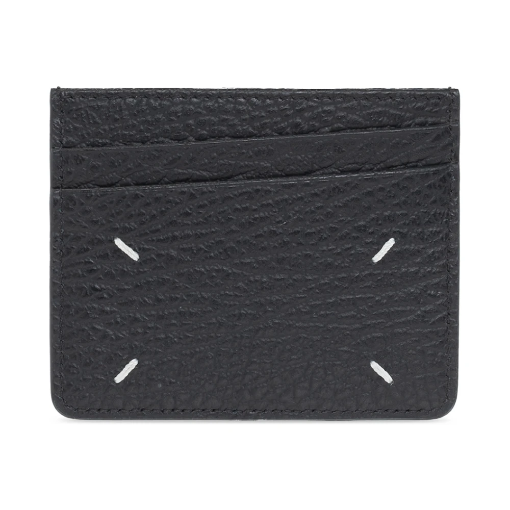 Maison Margiela Leather Card Case - Male - Wallets & Cardholders - Black - One Size - Accessories