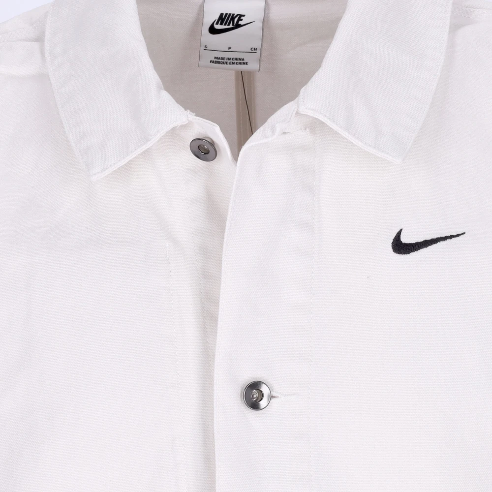Nike Ongevoerde Chore Coat Jas Phantom Zwart White Heren