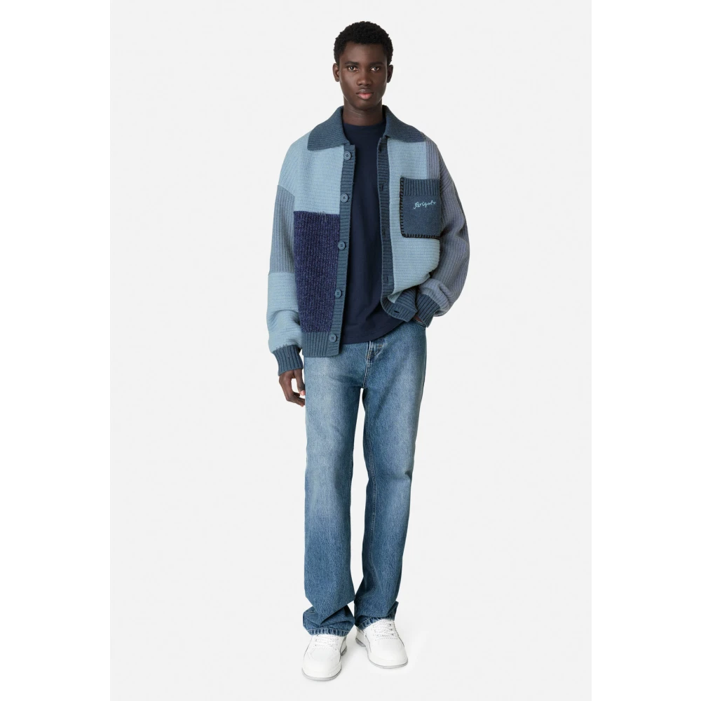Axel Arigato Franco Patch Cardigan Blue Heren