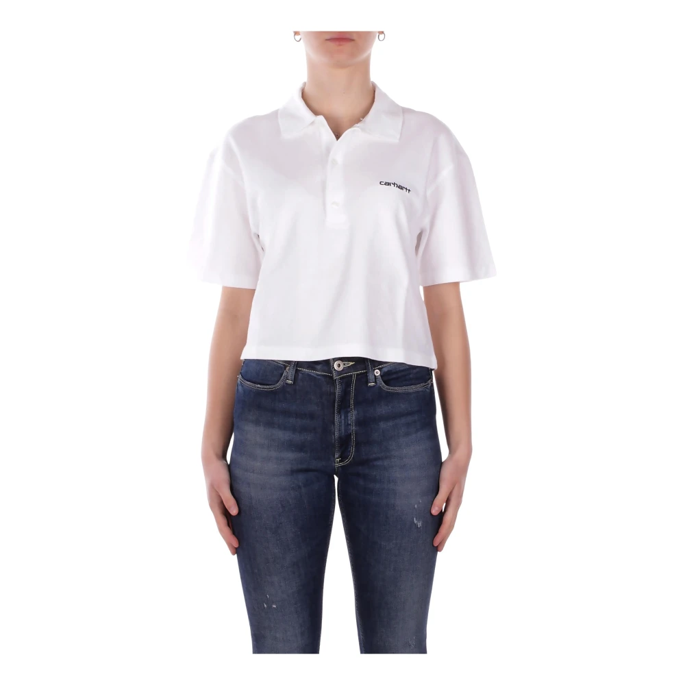 Carhartt Wip Donna Bianco Script Polo