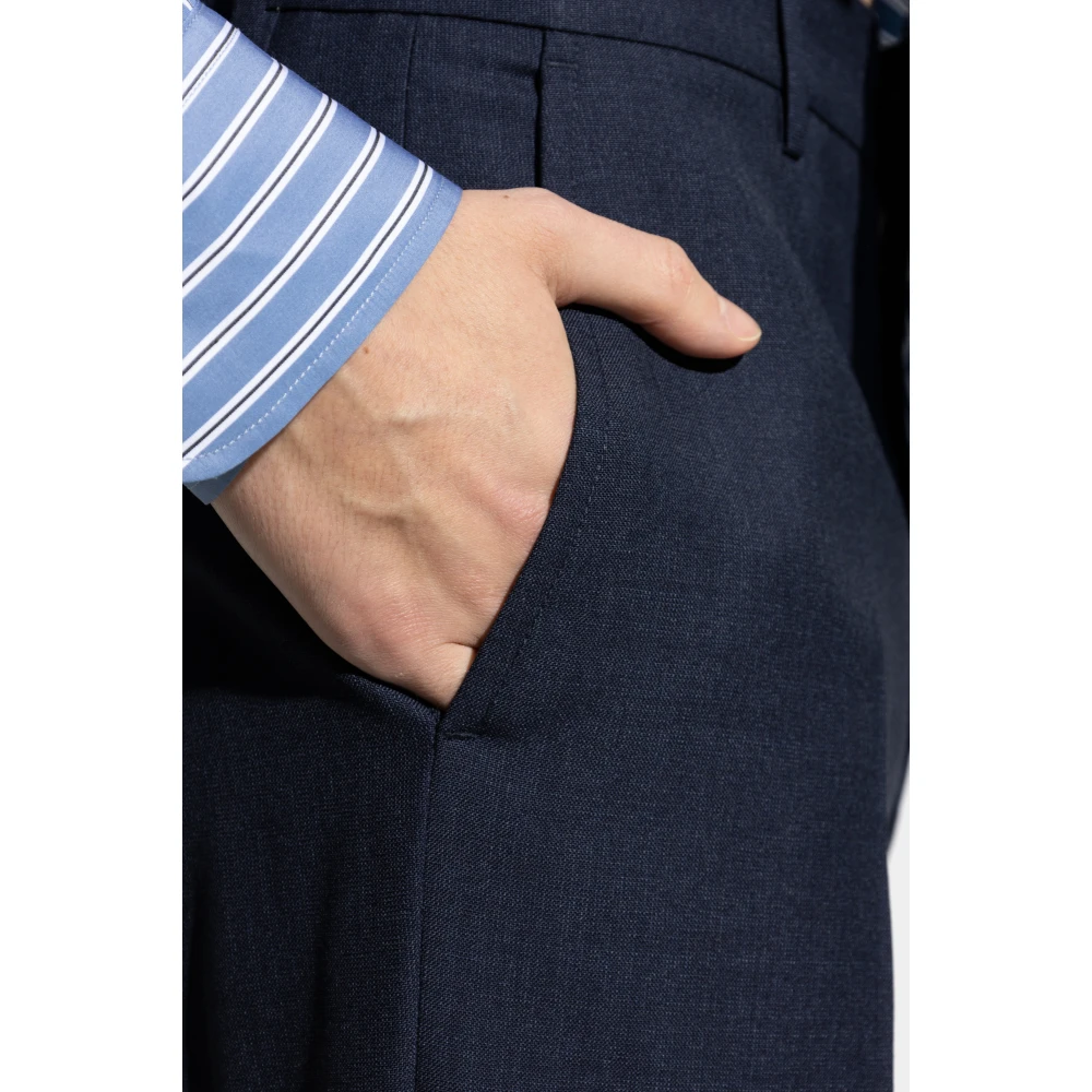 Ami Paris Wollen broek Blue Heren