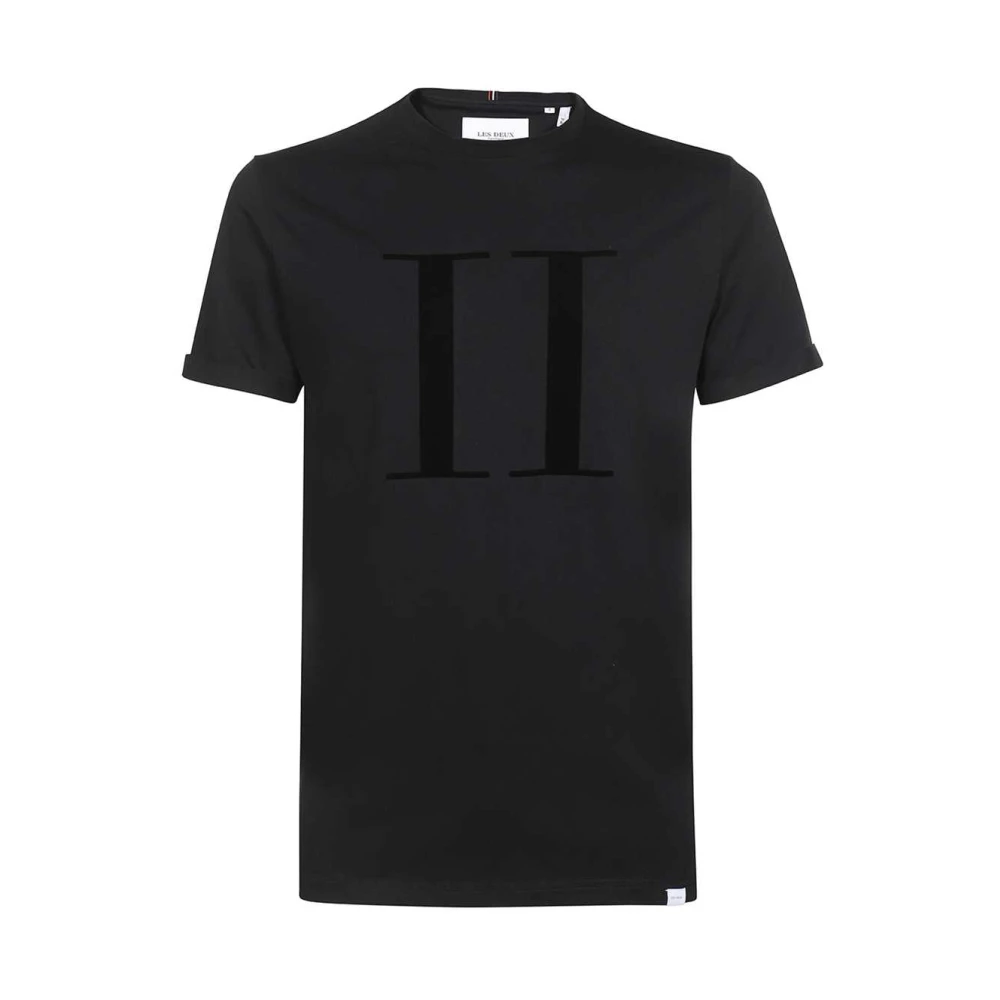 Les Deux Katoenen Crew-Neck T-Shirt Black Heren