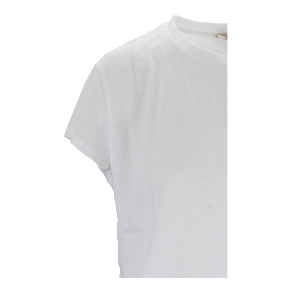 Elisabetta Franchi Dames Slip-On T-shirt met Logo White Dames
