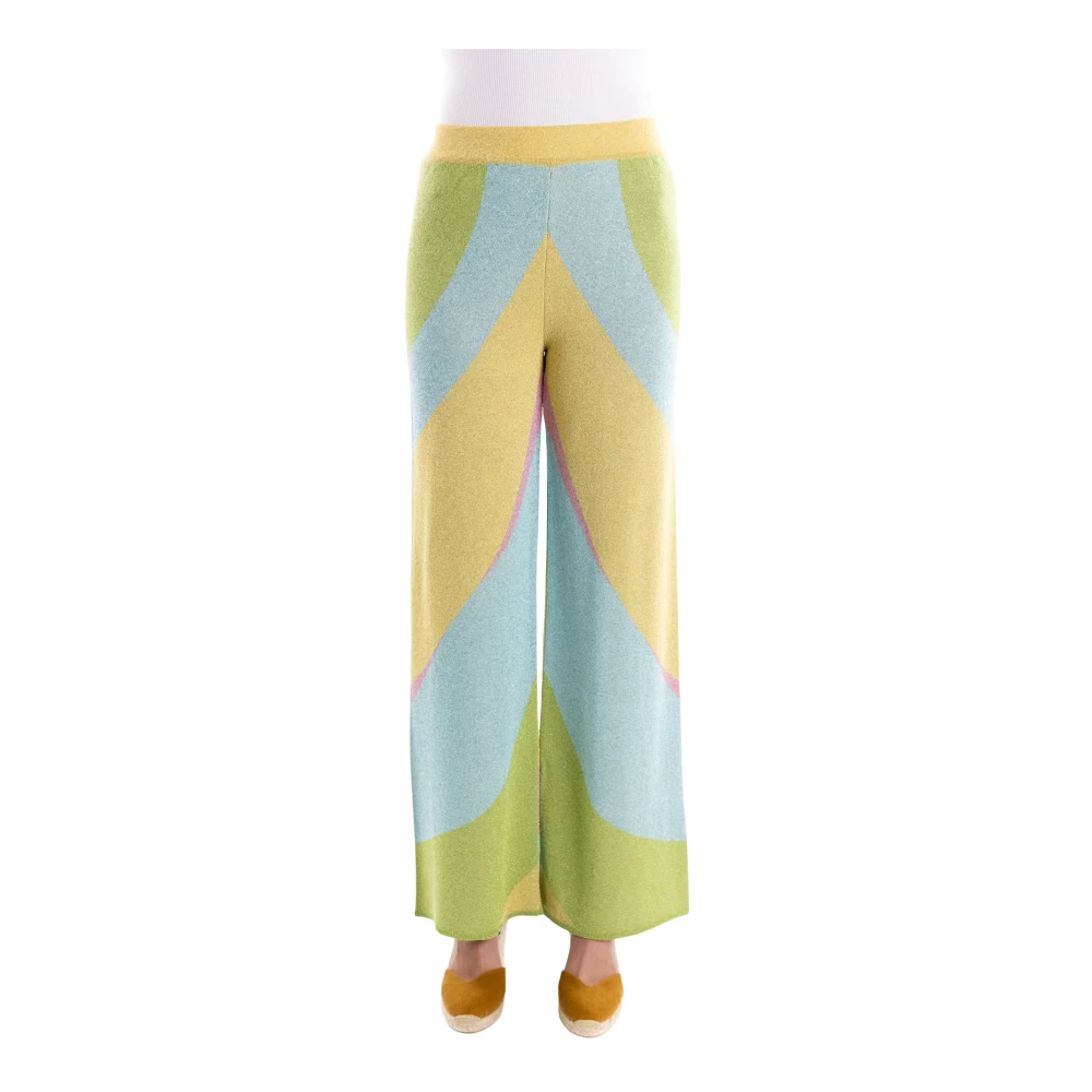 Akep Donna Multicolor - Jacquard Knit Pantaloni - Trousers - E -M