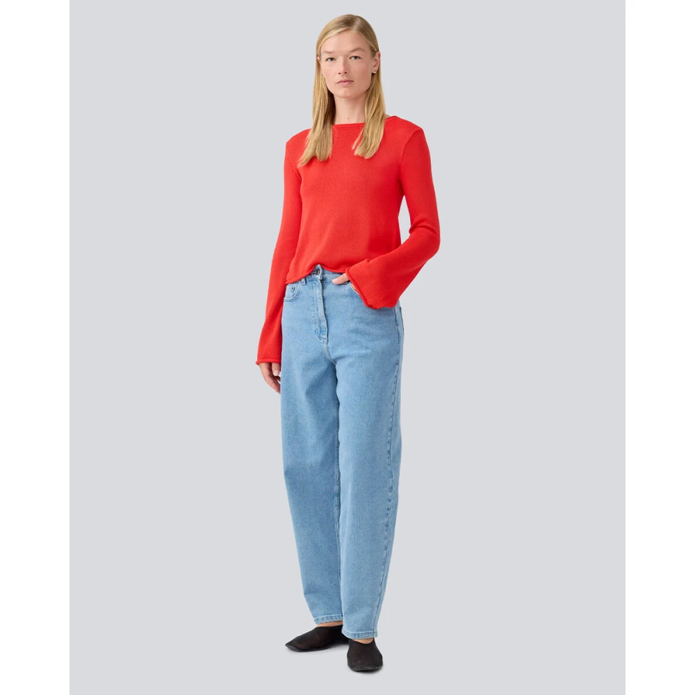 Modström Flared O-Neck Top IvonneMD Stijl Red Dames