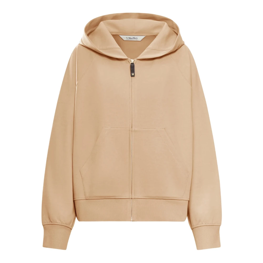 Max Mara Women's Brown Full-Zip Hoodie - Zip-Throughs - Xs - Sweatshirts & Hoodies