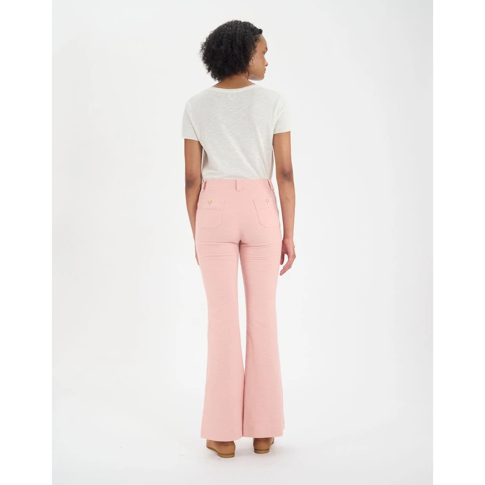 Ines De La Fressange Paris Charlotte katoenen broek Pink Dames