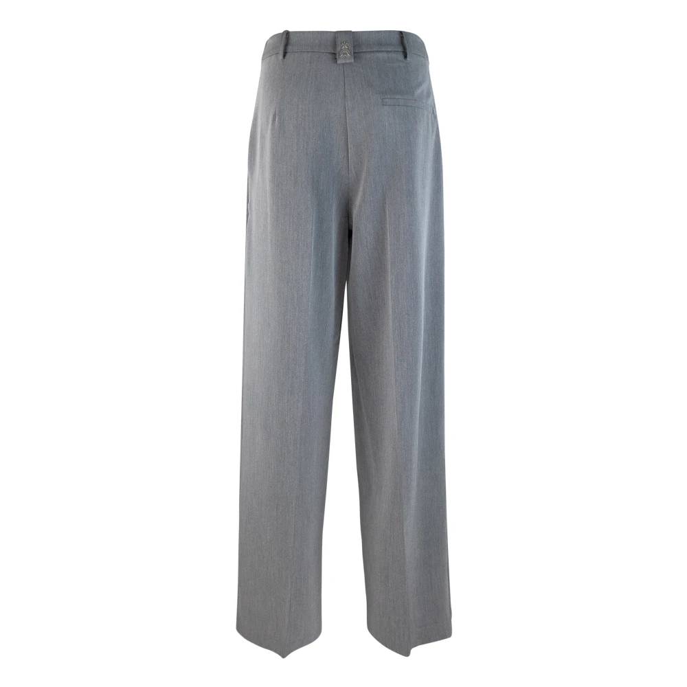 PATRIZIA PEPE Grijze Palazzo Broek Stretch Stof Gray Dames