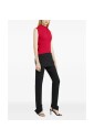 red-high-neck-top