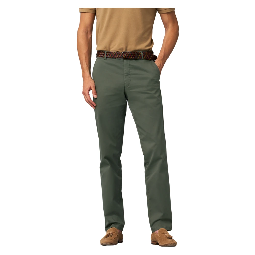 Meyer Men's Green Cotton Trousers Model X - Chinos - W42 L32 - Trousers