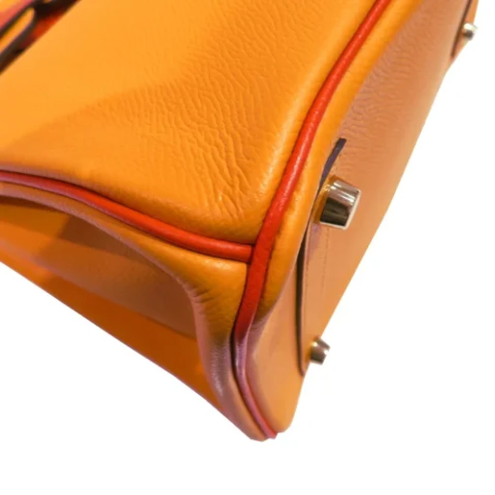 Hermès Vintage Pre-owned Leather handbags Orange Heren